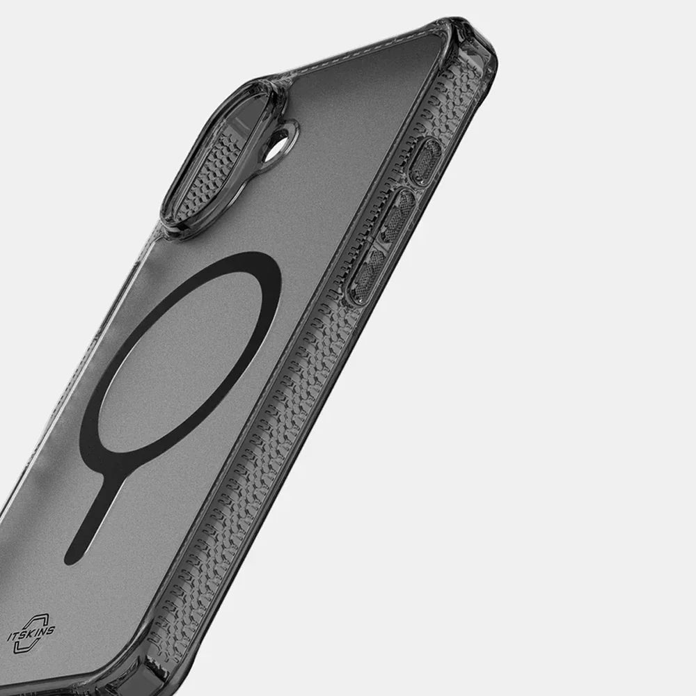iPhone 16 Itskins Hybrid Vapor Touch Magsafe Case - Smoke - Tashqila iPhone 16 Itskins Hybrid Vapor Touch Magsafe Case - Smoke - Tashqila